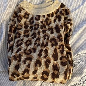 Leopard print sweater.